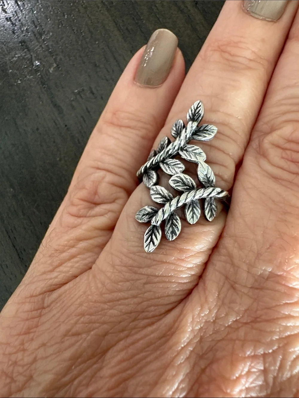 Sterling Silver Leaf Vine Wrap Ring - Women Jewelry